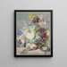 Bouquet de fleurs avec un nid d'oiseau et des œufs - Paul Theodor van Brussel — framed artwork on a wall