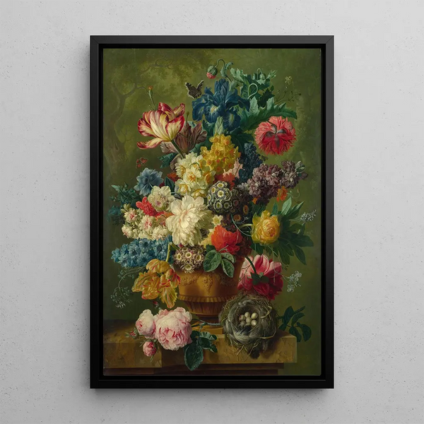 Flowers in a Vase - Paul Theodor van Brussel — framed artwork on a wall