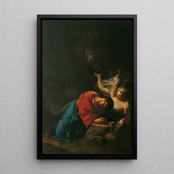 Christ at the Mount of Olives - Paul Troger — framed artwork on a wall