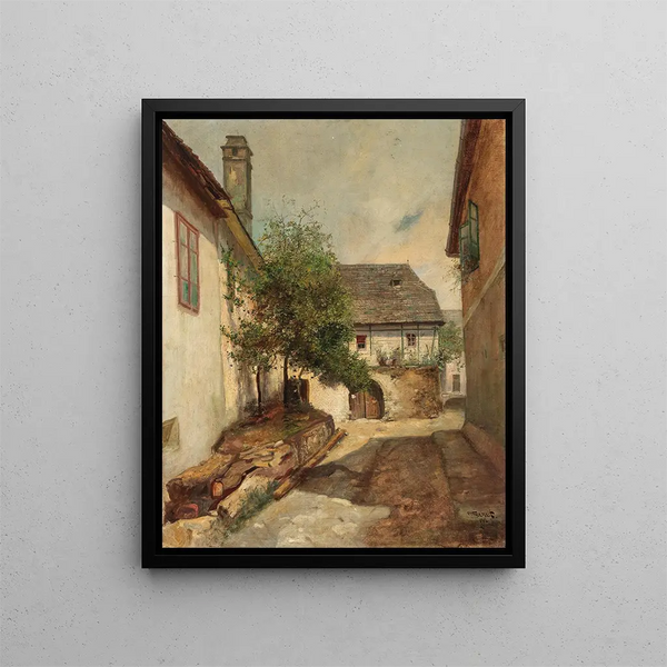 Old Wachau Street - Paul Unbereit — framed artwork on a wall
