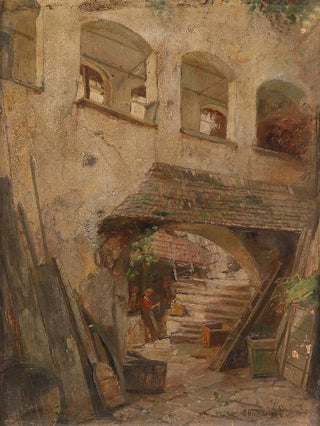 Paul Unbereit - Blick in einen Innenhof in der Wachau.webp