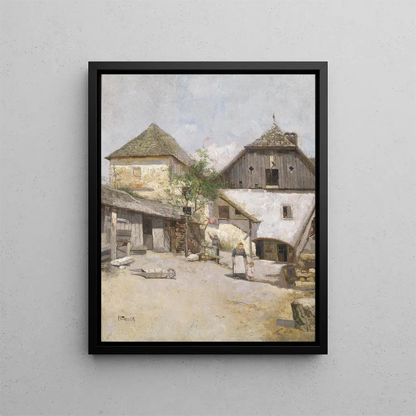 Gehöft in Spitz - Paul Unbereit — framed artwork on a wall