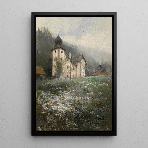 Church on the Hill - Paul Unbereit — framed artwork on a wall