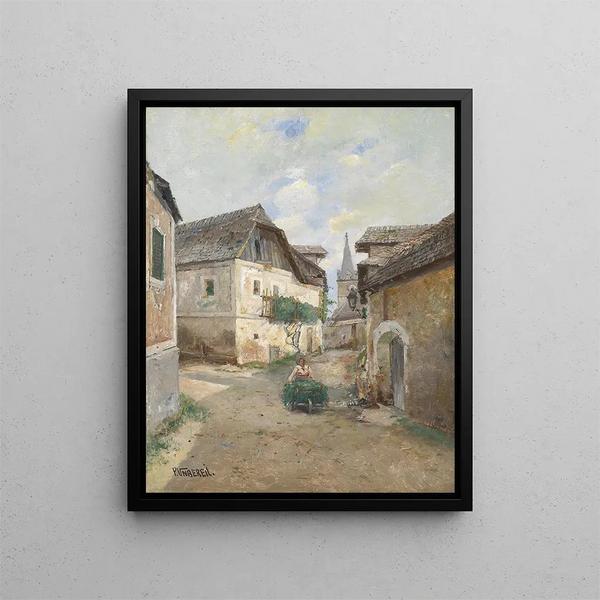 Motif of Weissenkirchen - Paul Unbereit — framed artwork on a wall