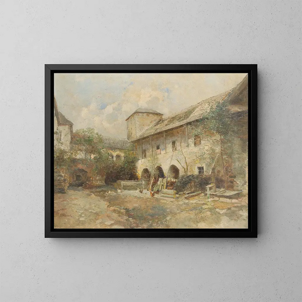 Teisenhoferhof in Weißenkirchen in Wachau - Paul Unbereit — framed artwork on a wall