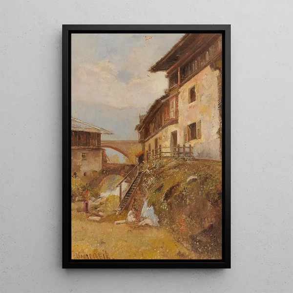 Tyrolean Pattern Painting - Paul Unbereit — framed artwork on a wall