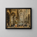 Interior of a Gothic Cathedral - Paul Vredeman de Vries — framed artwork on a wall