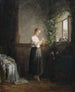 A young girl braids her hair - Paul Wichmann — artwork view