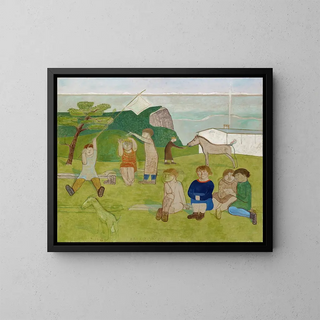 Young Amazons - Paul Wilde — framed artwork on a wall