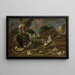 A turkey and a rooster - Paul de Vos — framed artwork on a wall