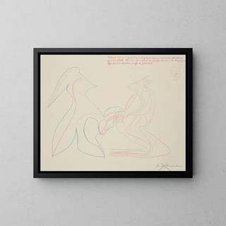 Untitled Painting - Paul Éluard — framed artwork on a wall