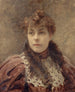 Portrait painting of Daniel Lesueur Jeanne Loiseau 1860 1921 known as woman of letters - Paul Émile Chabas — artwork view