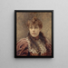 Portrait painting of Daniel Lesueur Jeanne Loiseau 1860 1921 known as woman of letters - Paul Émile Chabas — framed artwork on a wall