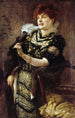 Portrait Painting of Daniel Lesueur Jeanne Loiseau 1860-1921 known as woman of letters - Paul Émile Chabas — artwork view