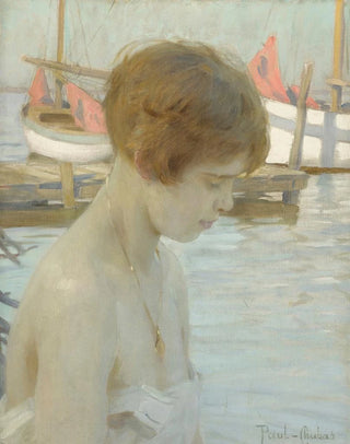 Paul mile Chabas - Young Girl At The Harbor.webp