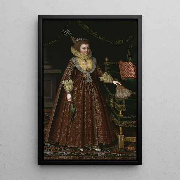Elizabeth comtesse de Kellie - Paul van Somer — framed artwork on a wall