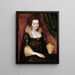 Portrait Painting of a Young Woman - Paul van Somer — framed artwork on a wall