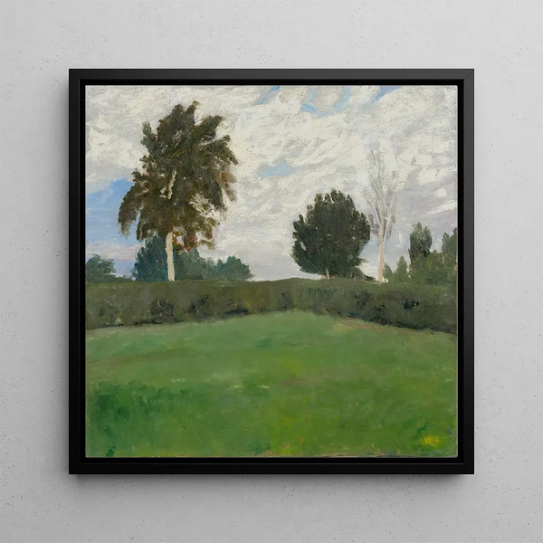 Garden of Brnjes - Paula Modersohn-Becker — framed artwork on a wall