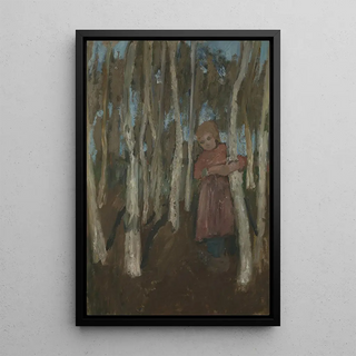 Paula ModersohnBecker - Girl in a Birch Forest.webp