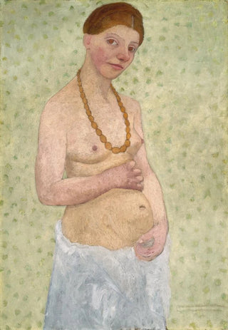 Paula ModersohnBecker - Selfportrait on the 6th wedding anniversary.webp