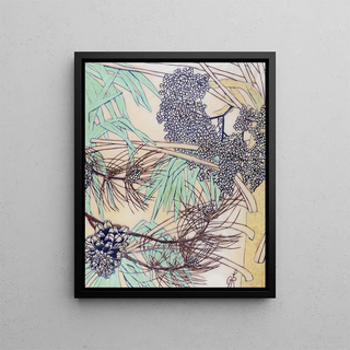 Paula Roesler - Fcherpalme und Edelpinus Scherenschnitt.webp