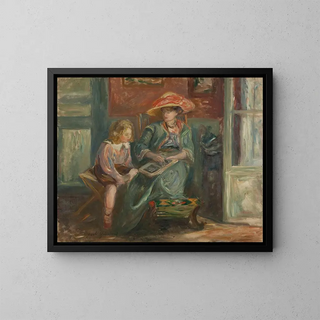 Madame Paul Valéry et son fils Claude - Paule Gobillard — framed artwork on a wall