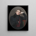 Portrait of a Man - Pauline Augustin — framed artwork on a wall