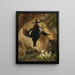 A black hellebore and a wood grouse - Pauline Halm Flechner — framed artwork on a wall