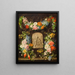 Crown of Flowers with Relief of the Madonna - Pauline Koudelka-Schmerling — framed artwork on a wall