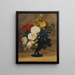 Bouquet de fleurs dans un vase ancien - Pauline Koudelka-Schmerling — framed artwork on a wall