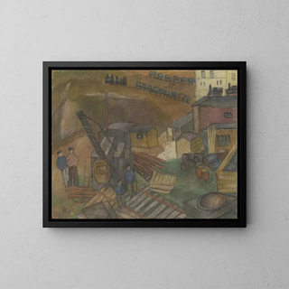 Chantier de l'I.G. Farben - Pauline Kowarzik — framed artwork on a wall