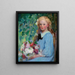 Girl with Flowers - Pauline Palmer — framed artwork on a wall