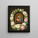 Marie with Child in a Garland of Roses - Pauline von Koudelka-Schmerling — framed artwork on a wall