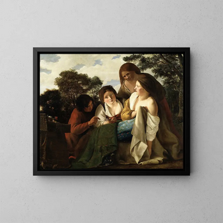 The Flower Seller - Paulus Bor — framed artwork on a wall