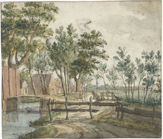 Rural Navigation Painting near Voorburg - Paulus Constantijn la Fargue — artwork view