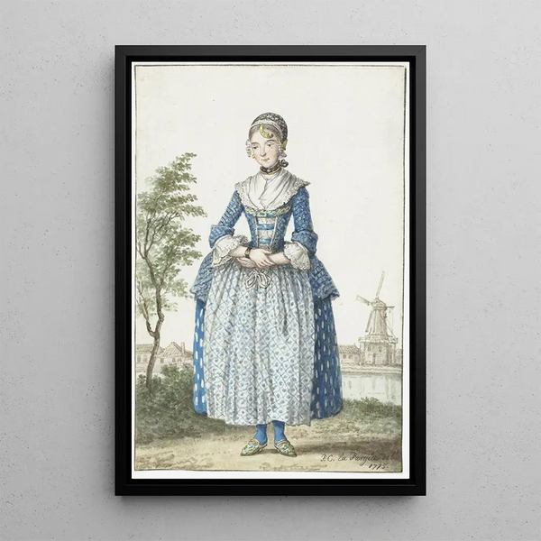 Young Girl of North Holland - Paulus Constantijn la Fargue — framed artwork on a wall