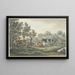 Prairie with cows being milked - Paulus Constantijn la Fargue — framed artwork on a wall