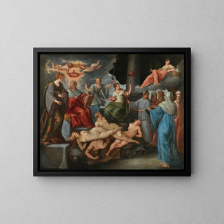 Triumph of virtues over vices - Pauwels Franck — framed artwork on a wall
