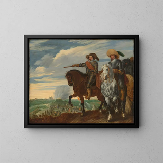 Frédéric Henri and Ernst Casimir of Nassau-Dietz at the Siege of s'Hertogenbosch - Pauwels van Hillegaert — framed artwork on a wall