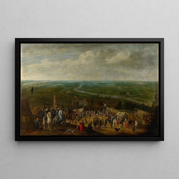 The Prince Frederick-Henry at the Siege of Bois-le-Duc 1629 - Pauwels van Hillegaert — framed artwork on a wall