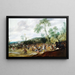 Battle in a hilly landscape - Pauwels van Hillegaert — framed artwork on a wall