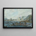 Scene of ferry on the Susquehanna at Wrights Ferry near Havre de Grace - Pavel Petrovich Svinin — framed artwork on a wall