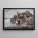 an Anabaptist immersion in Philadelphia during a storm - Pavel Petrovich Svinin — framed artwork on a wall