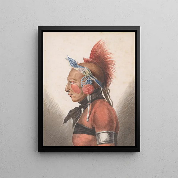An Osage warrior - Pavel Petrovich Svinin — framed artwork on a wall