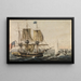 Reapprovisionnement des navires en morue au large des côtes de Terre-Neuve - Pavel Petrovich Svinin — framed artwork on a wall