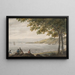Fishermen of Alosa on the riverbank of the Hudson River - Pavel Petrovich Svinin — framed artwork on a wall