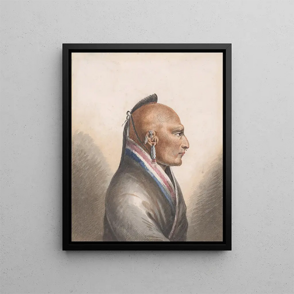 The Chief of the Little Osages - Pavel Petrovich Svinin — framed artwork on a wall