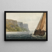 The Ocean Liner Mohawk passing the Palisades - Pavel Petrovich Svinin — framed artwork on a wall