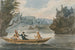 Deux Indiens et un homme blanc dans un canoë - Pavel Petrovich Svinin — artwork view