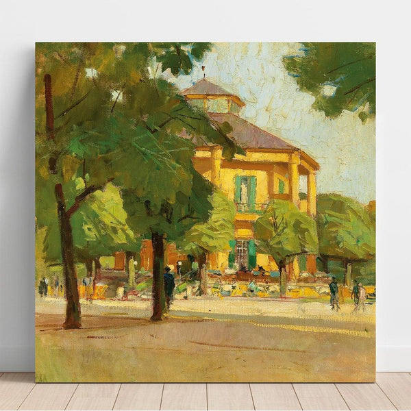 Reproduction of the painting Pavilion of Pleasure, Prater, Vienna - Carl Moll